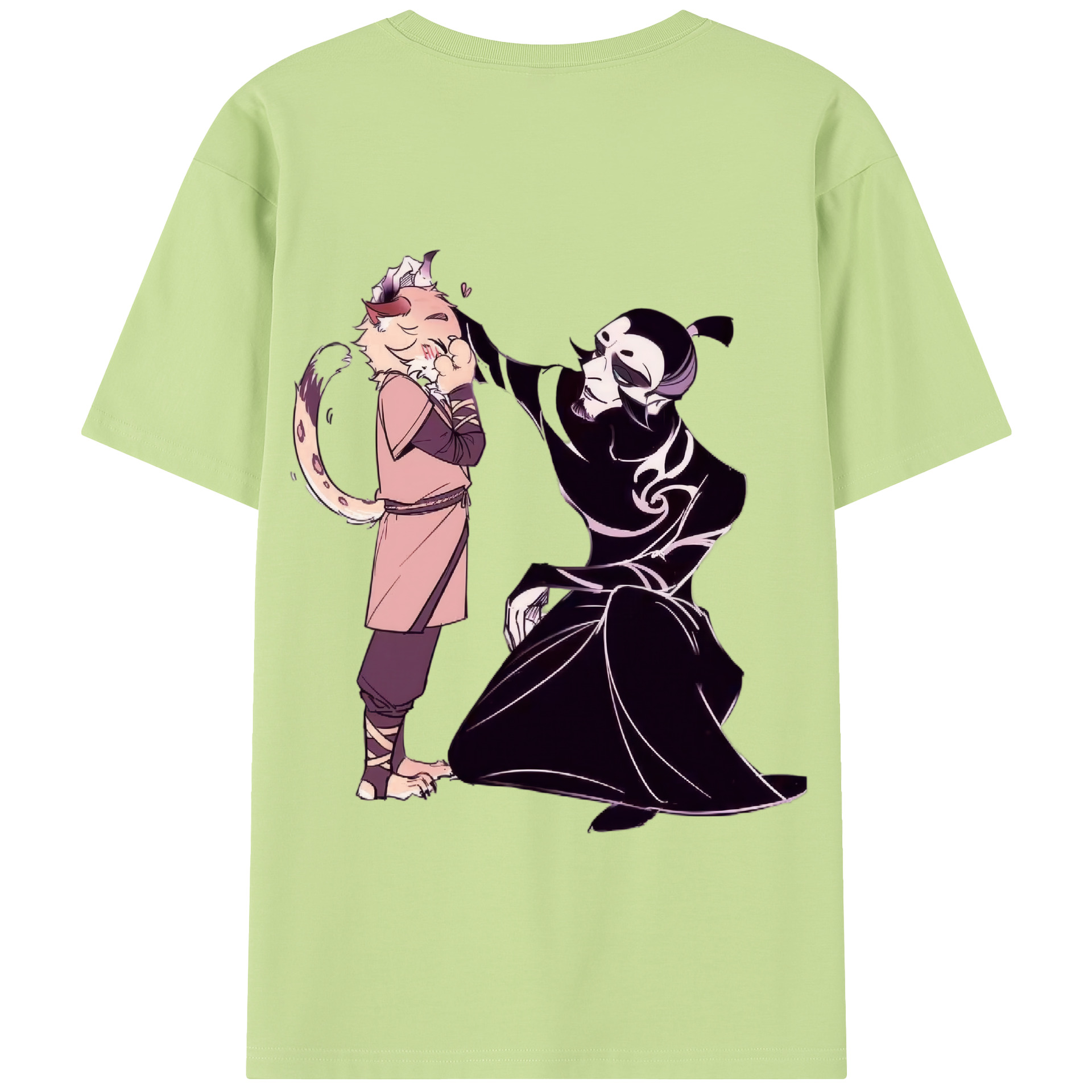 （画像用） Ne Zha 2 ナタ 魔童の大暴れ 綿100％半袖Tシャツ（背面プリント）